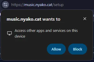 permission prompt